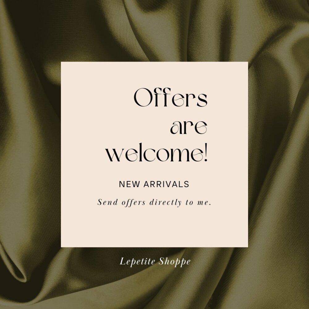 Offers are welcome!